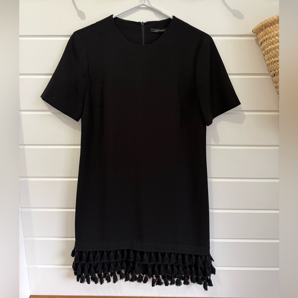 Zara Classic Black Short Sleeve Dress